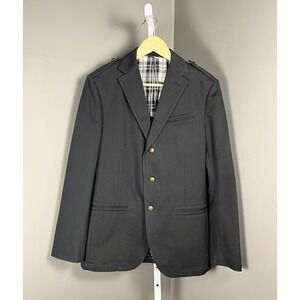 NWT Banana Republic Heritage Military Blazer 38R Fall 2009 Black Cotton "78" Y2K